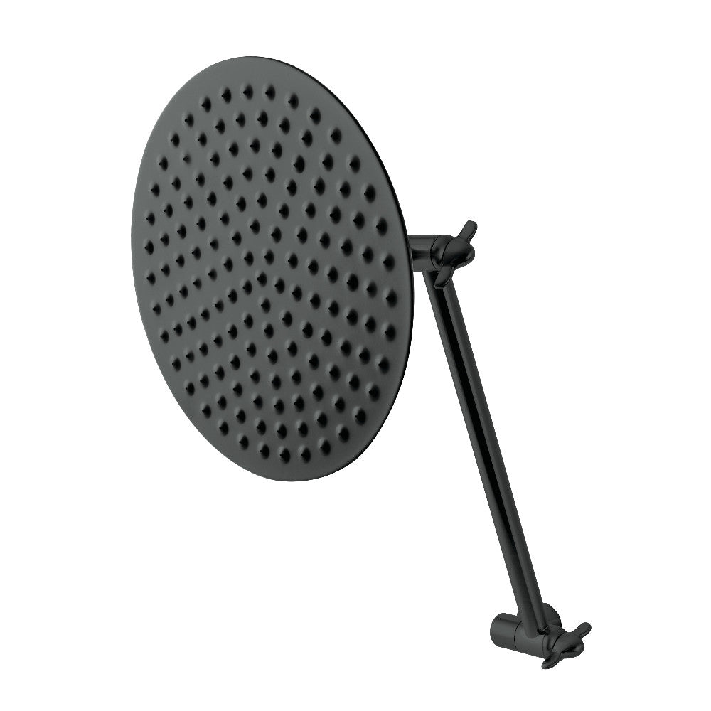 Kingston Brass K136K0MB Victorian Shower Head with Adjustable Shower Arm, Matte Black - BNGBath