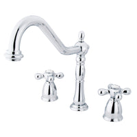 Thumbnail for Kingston Brass KB1791AXLS Widespread Kitchen Faucet, Polished Chrome - BNGBath