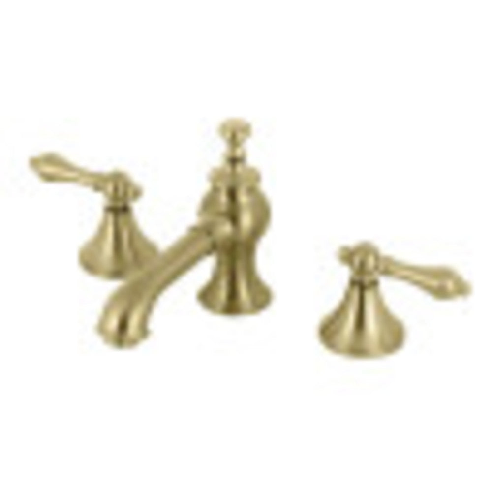 Kingston Brass KC7067AL Vintage 8 in. Widespread Bathroom Faucet, Brushed Brass - BNGBath