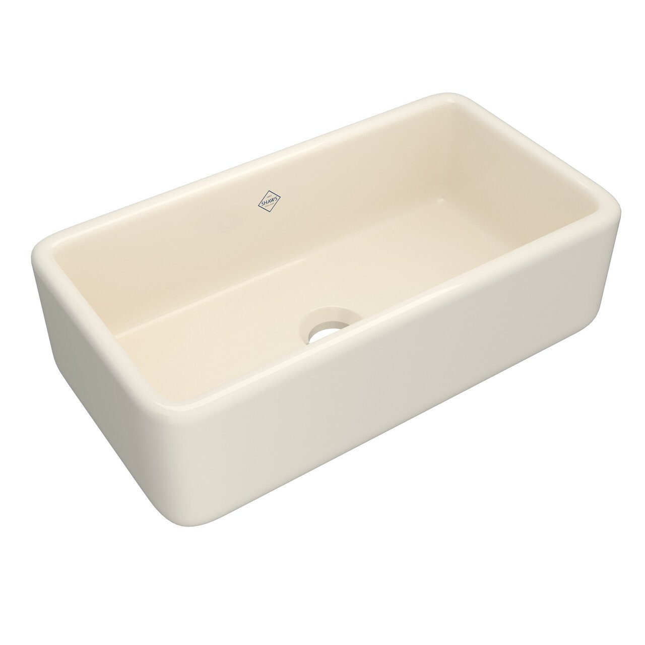 Shaws Original Lancaster Single Bowl Farmhouse Apron Front Fireclay Kitchen Sink - BNGBath