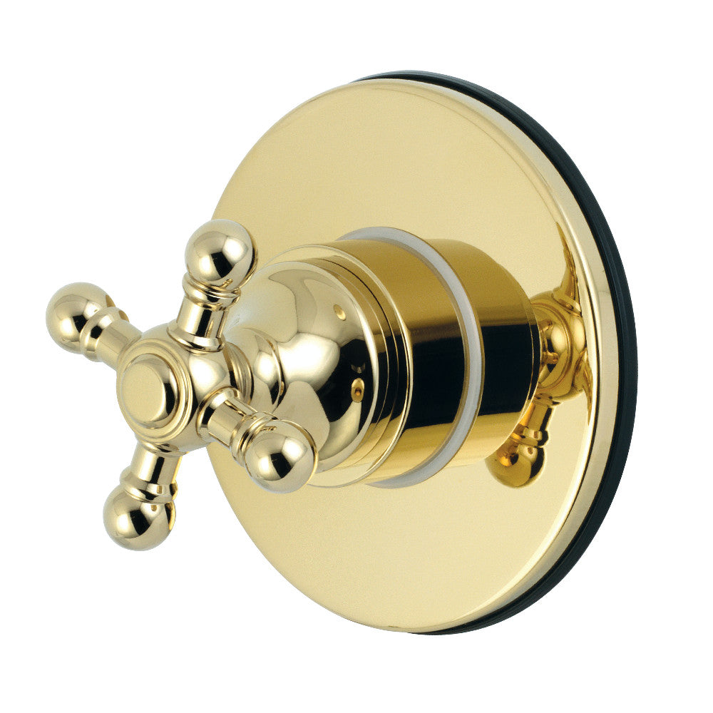 Kingston Brass KS3032BX 3-Way Diverter Valve with Trim Kit, Polished Brass - BNGBath