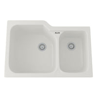 Thumbnail for ROHL Allia Fireclay 2 Bowl Undermount Kitchen Sink - BNGBath