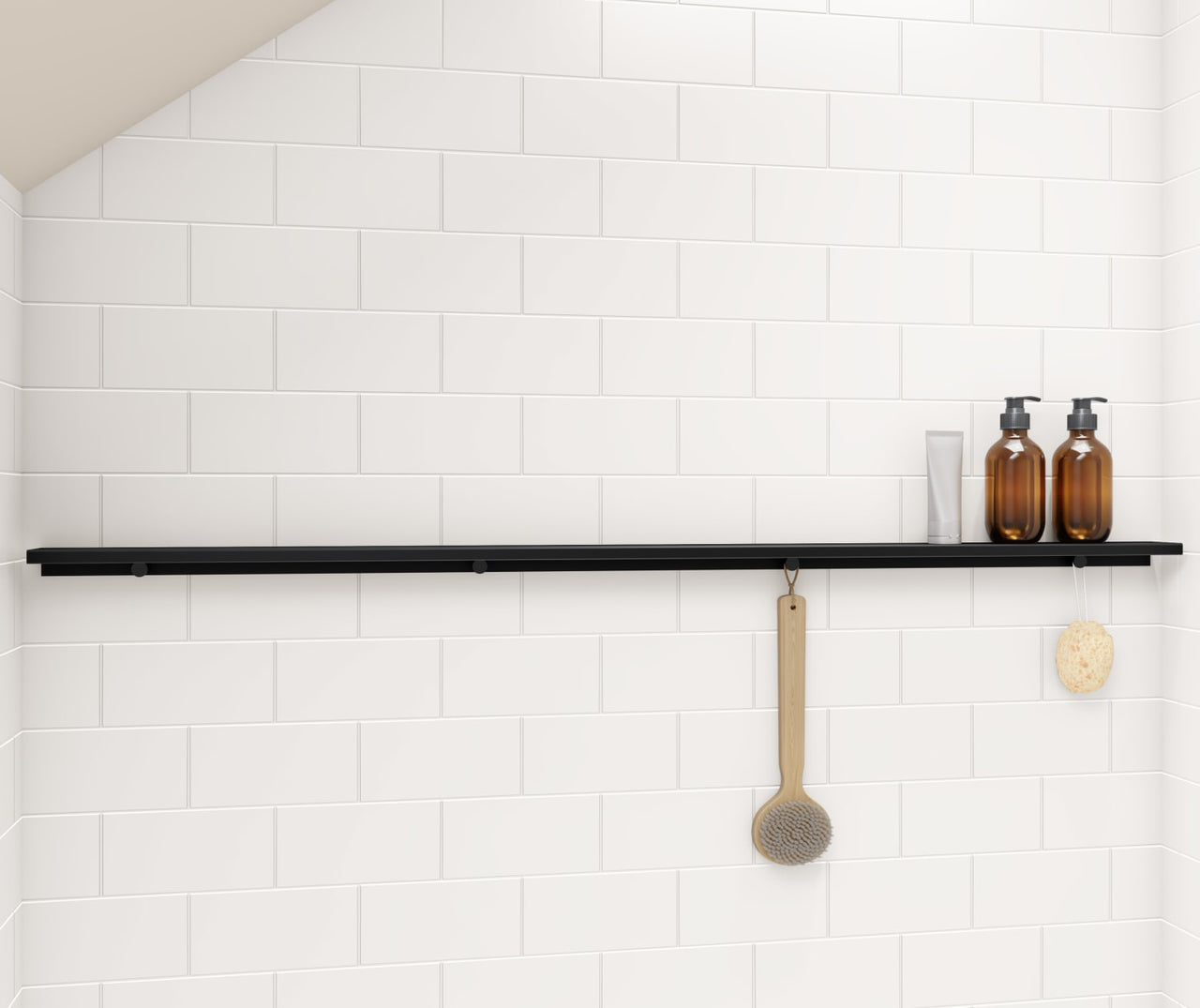 Odile 57 in. Long Shelf in Matte Black - BNGBath