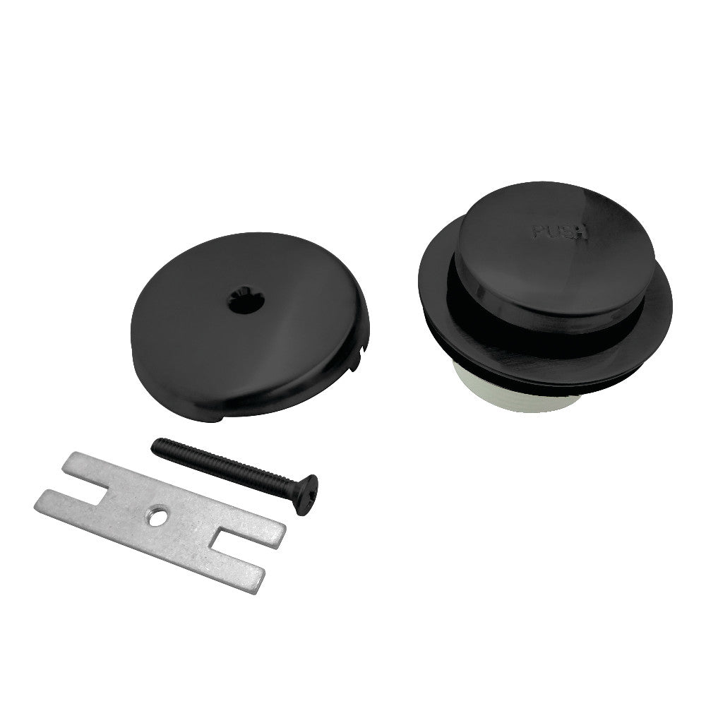 Kingston Brass DTT5302A0 Easy Touch Toe-Tap Tub Drain Kit, Matte Black - BNGBath