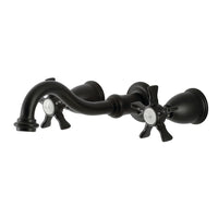 Thumbnail for Kingston Brass KS3020NX Hamilton Two-Handle Wall Mount Tub Faucet, Matte Black - BNGBath