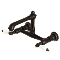 Thumbnail for Kingston Brass KS7245PL Wall Mount Bathroom Faucet, Oil Rubbed Bronze - BNGBath