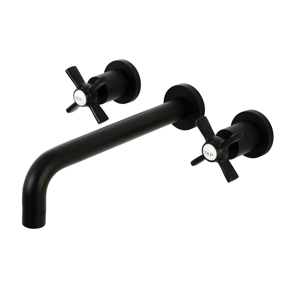 Kingston Brass KS8020ZX Millennium Two-Handle Wall Mount Tub Faucet, Matte Black - BNGBath