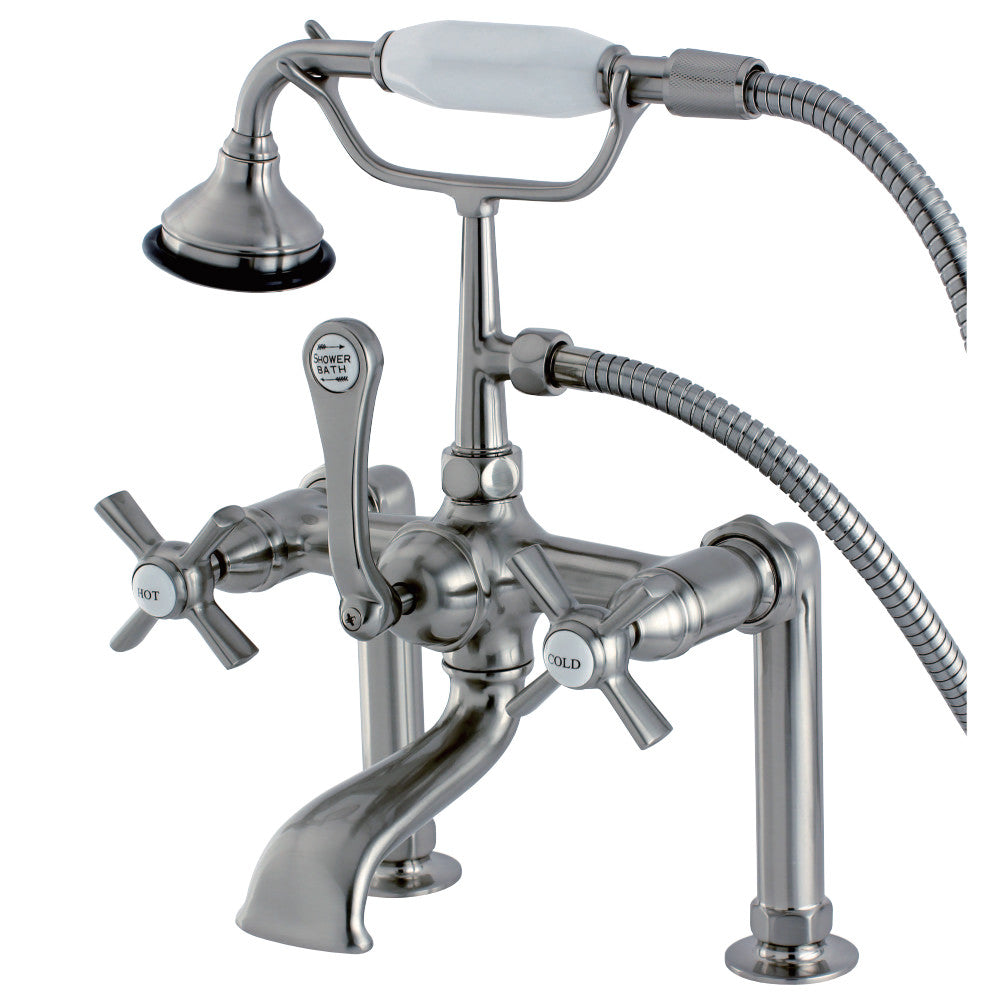 Aqua Vintage AE103T8ZX Millennium Deck Mount Clawfoot Tub Faucet, Brushed Nickel - BNGBath