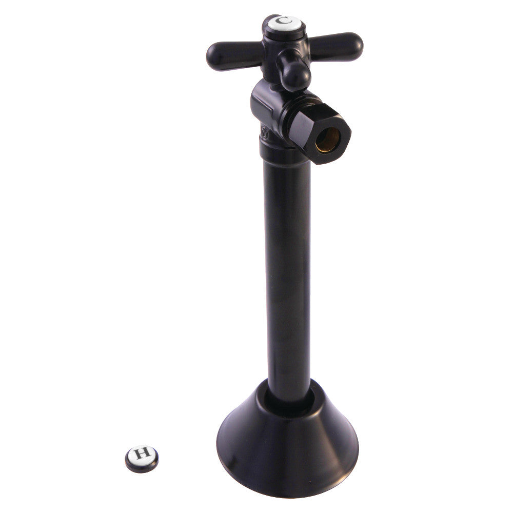 Kingston Brass CC83205X 1/2" Sweat x 3/8" OD Comp Angle Shut-Off Valve with 5" Extension, Oil Rubbed Bronze - BNGBath