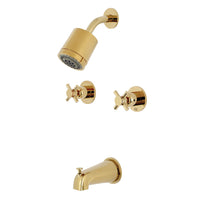 Thumbnail for Kingston Brass KBX8142DX Concord Two-Handle Tub and Shower Faucet, Polished Brass - BNGBath