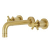 Thumbnail for Kingston Brass KS8127DX Concord 2-Handle Wall Mount Bathroom Faucet, Brushed Brass - BNGBath