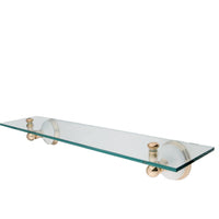 Thumbnail for Kingston Brass BA1119PB Victorian Cosmetic Glass Shelf, Polished Brass - BNGBath