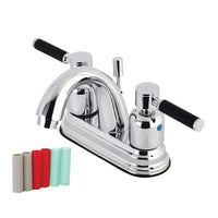 Thumbnail for Kingston Brass KB8611DKL 4 in. Centerset Bathroom Faucet, Polished Chrome - BNGBath