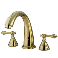 Thumbnail for Kingston Brass KS2362AL Naples Roman Tub Faucet, Polished Brass - BNGBath