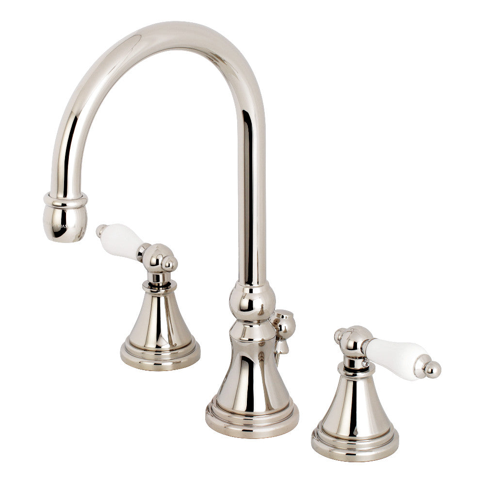 Kingston Brass KS2986PL 8 in. Widespread Bathroom Faucet, Polished Nickel - BNGBath