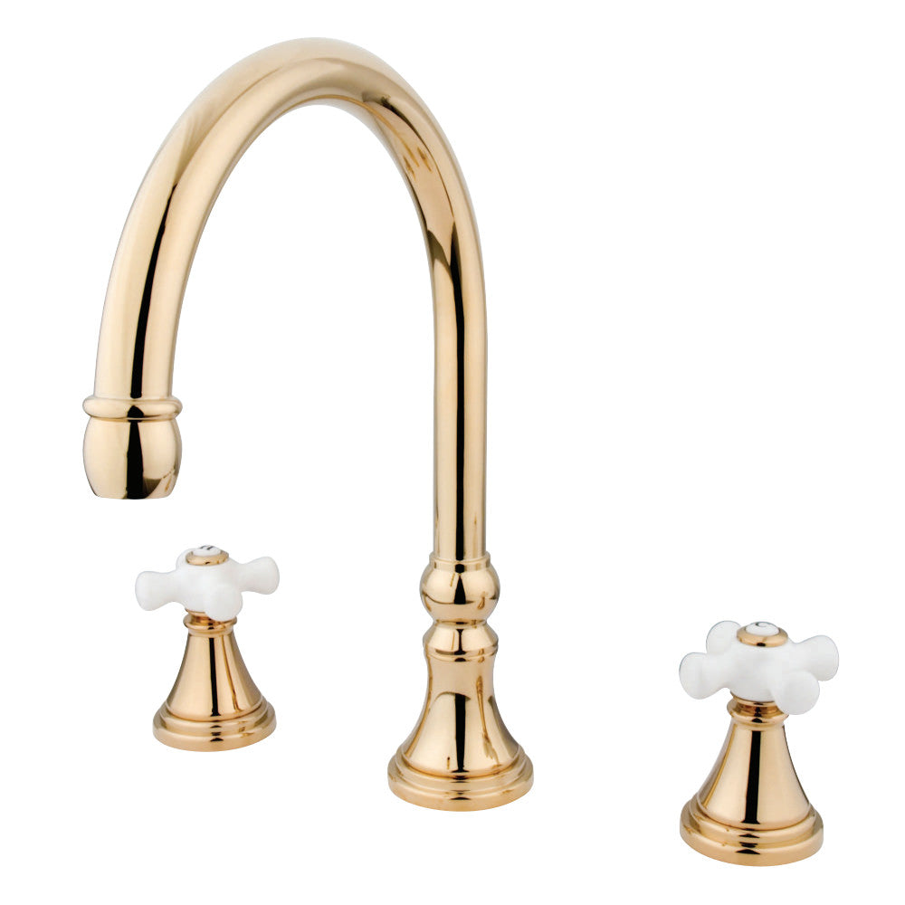 Kingston Brass KS2342PX Roman Tub Faucet, Polished Brass - BNGBath