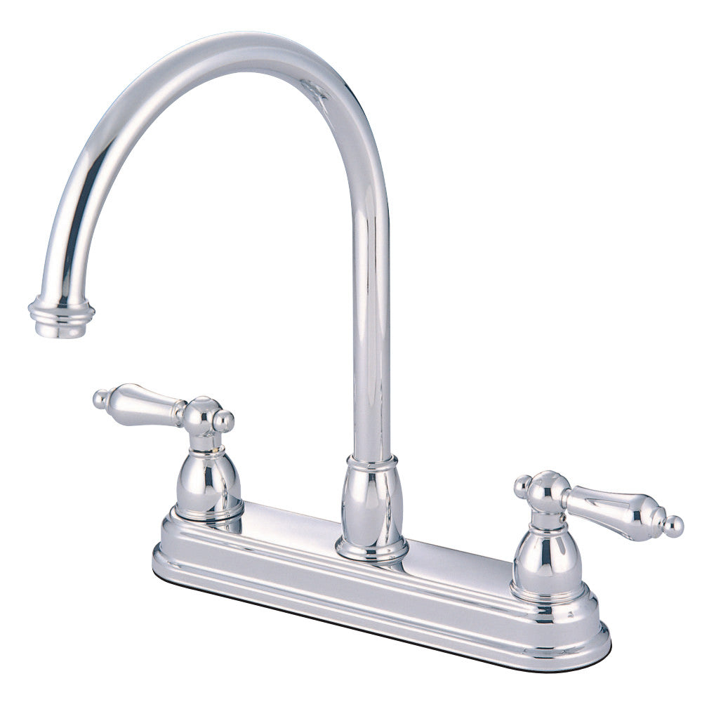 Kingston Brass KB3741AL Restoration Centerset Kitchen Faucet, Polished Chrome - BNGBath