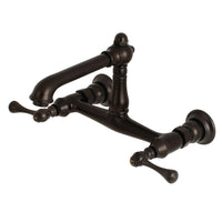 Thumbnail for Kingston Brass KS7245BL Wall Mount Bathroom Faucet, Oil Rubbed Bronze - BNGBath