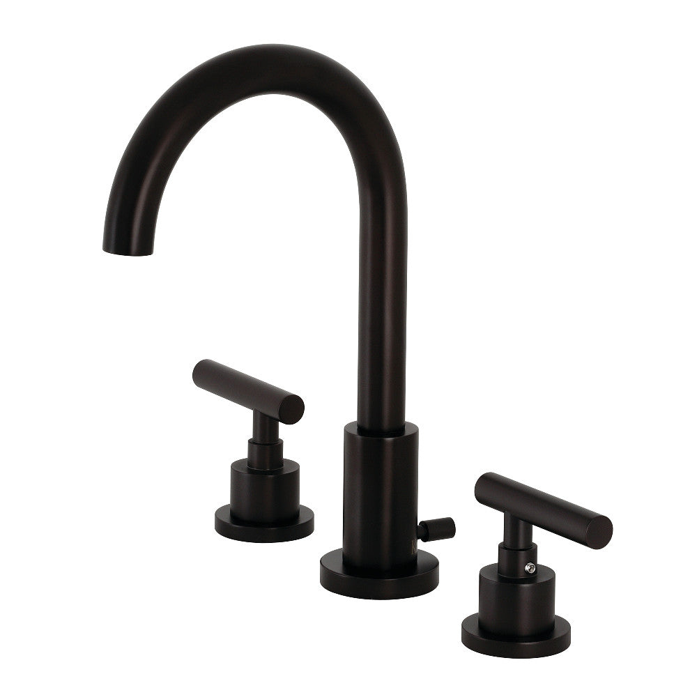 Kingston Brass FSC8925CML Manhattan Widespread Bathroom Faucet with Brass Pop-Up, Oil Rubbed Bronze - BNGBath