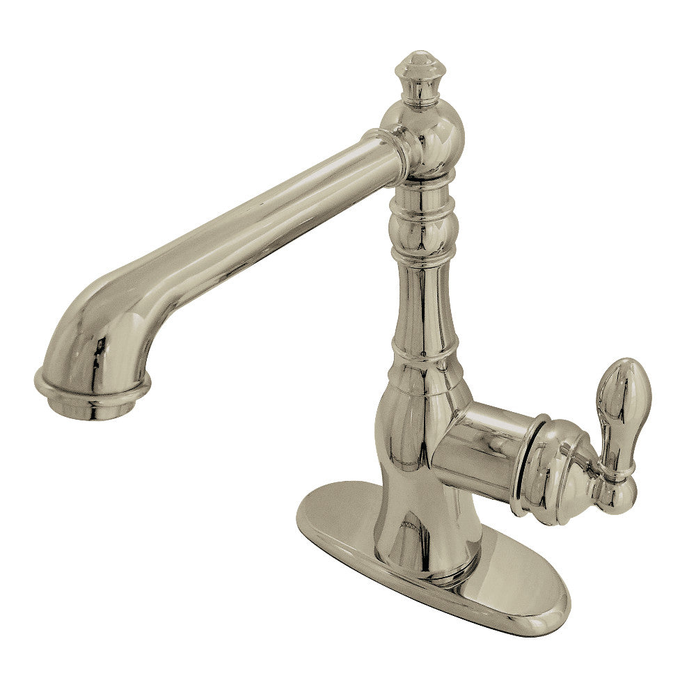 Fauceture FSY7208ACL American Classic Single-Handle Bathroom Faucet with Push Pop-Up and Cover Plate, Brushed Nickel - BNGBath