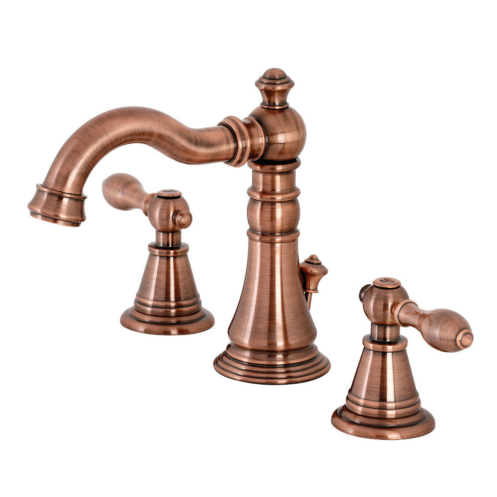 Fauceture FSC197ALAC English Classic Widespread Bathroom Faucet, Antique Copper - BNGBath