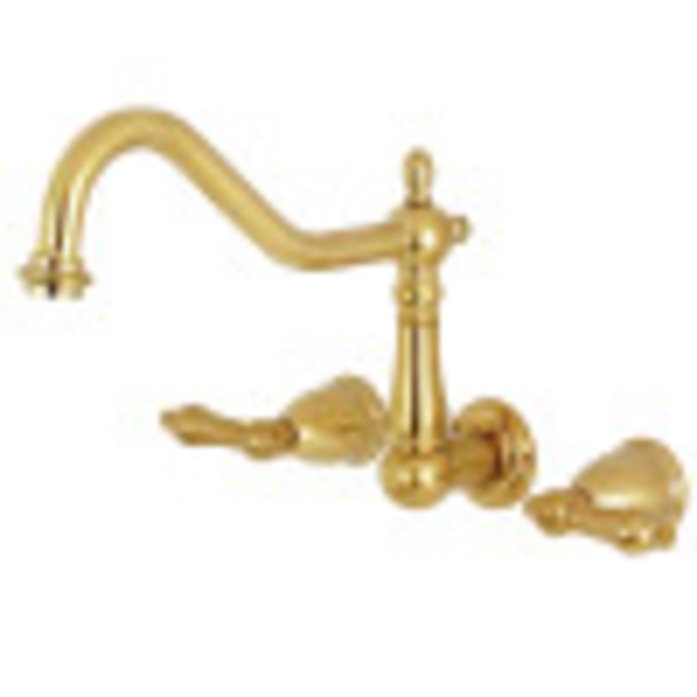 Kingston Brass KS1287AL Wall Mount Kitchen Faucet, Brushed Brass - BNGBath