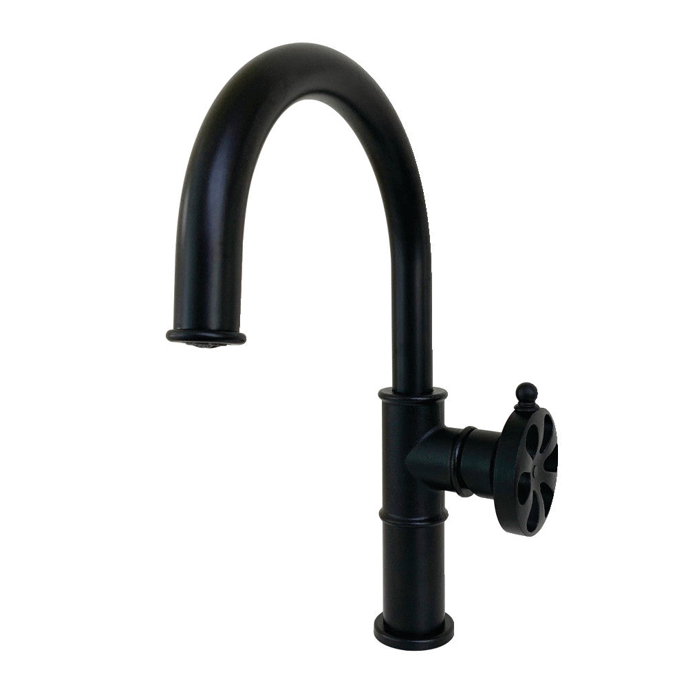 Kingston Brass KS2230RX Belknap Single-Handle Bathroom Faucet with Push Pop-Up, Matte Black - BNGBath