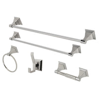 Thumbnail for Kingston Brass BAHK61212478PN Monarch 5-Piece Bathroom Accessory Set, Polished Nickel - BNGBath