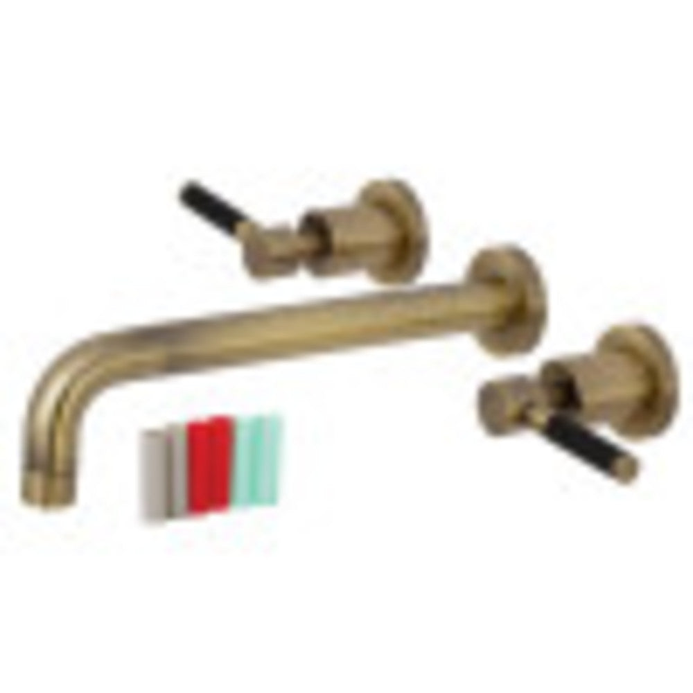 Kingston Brass KS8023DKL Kaiser Two-Handle Wall Mount Tub Faucet, Antique Brass - BNGBath