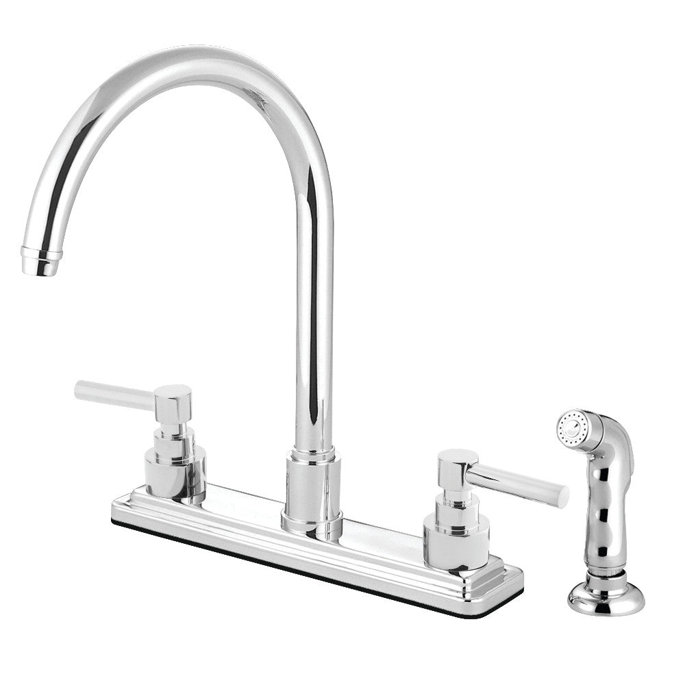 Kingston Brass KS8791EL Elinvar 8-Inch Centerset Kitchen Faucet, Polished Chrome - BNGBath