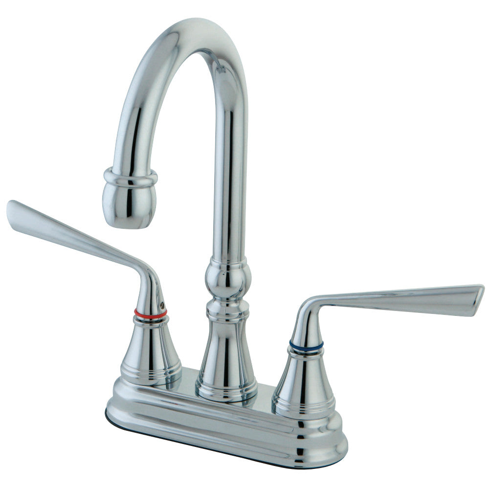 Kingston Brass KS2491ZL Silver Sage Bar Faucet, Polished Chrome - BNGBath