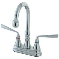 Thumbnail for Kingston Brass KS2491ZL Silver Sage Bar Faucet, Polished Chrome - BNGBath