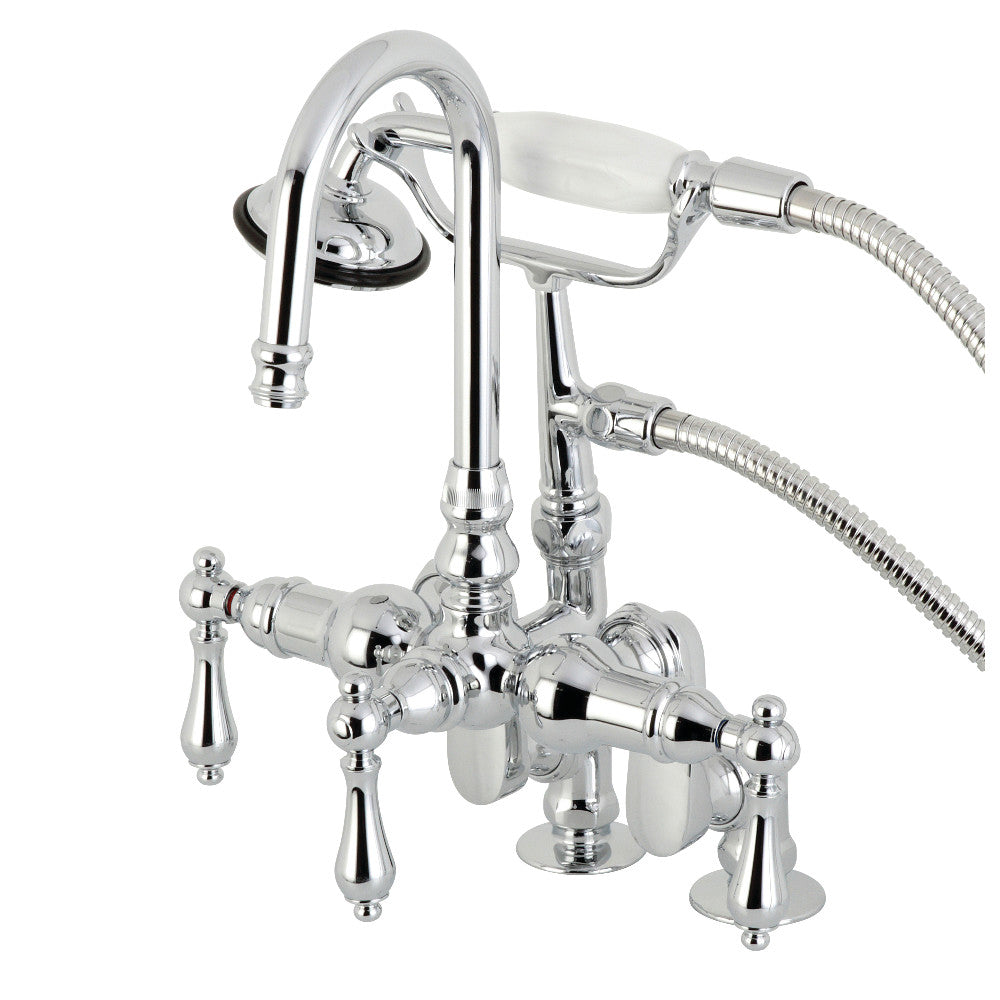 Kingston Brass CC614T1 Vintage Clawfoot Tub Faucet with Hand Shower, Polished Chrome - BNGBath