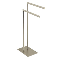 Thumbnail for Kingston Brass SCC3098 Edenscape Pedestal Dual Towel Rack, Brushed Nickel - BNGBath