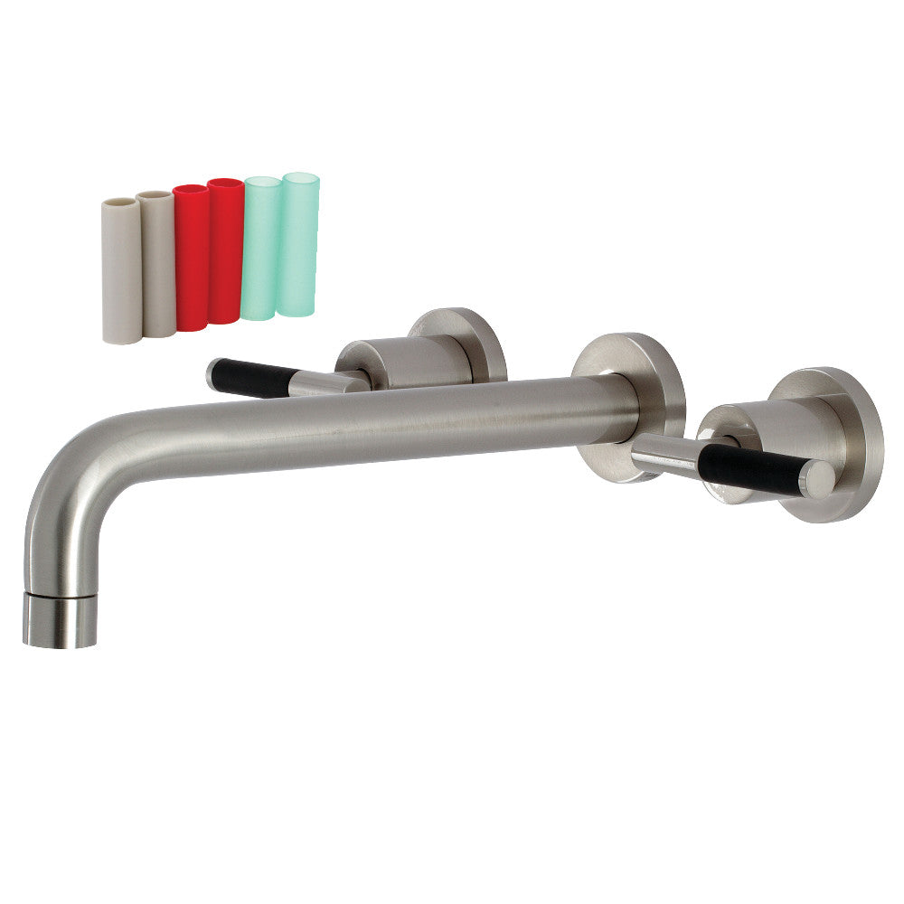 Kingston Brass KS8028CKL Kaiser 2-Handle Wall-Mount Roman Tub Faucet, Brushed Nickel - BNGBath