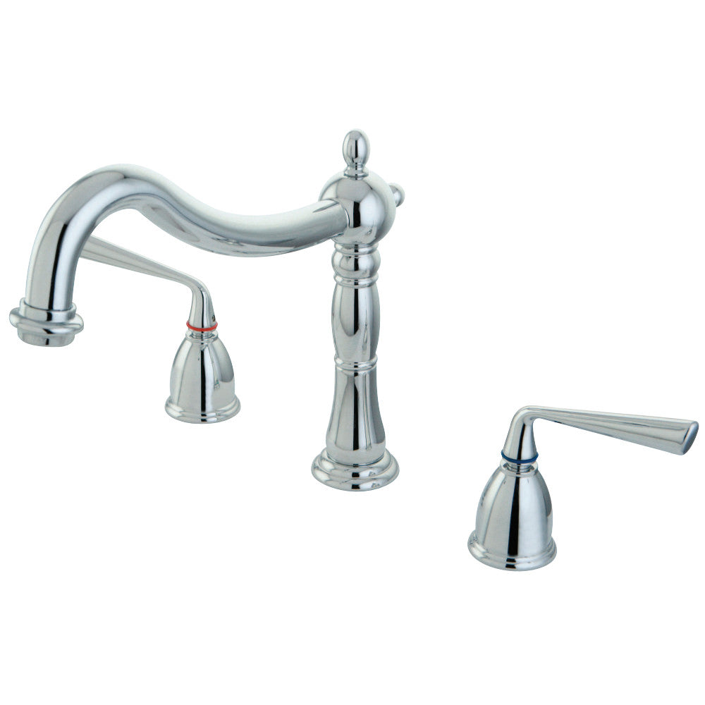 Kingston Brass KS1341ZL Silver Sage Roman Tub Faucet, Polished Chrome - BNGBath