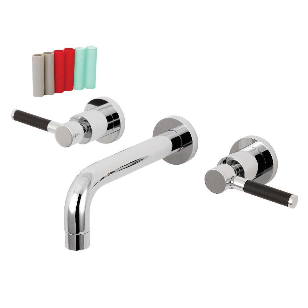 Kingston Brass KS8121DKL Kaiser 2-Handle Wall Mount Bathroom Faucet, Polished Chrome - BNGBath