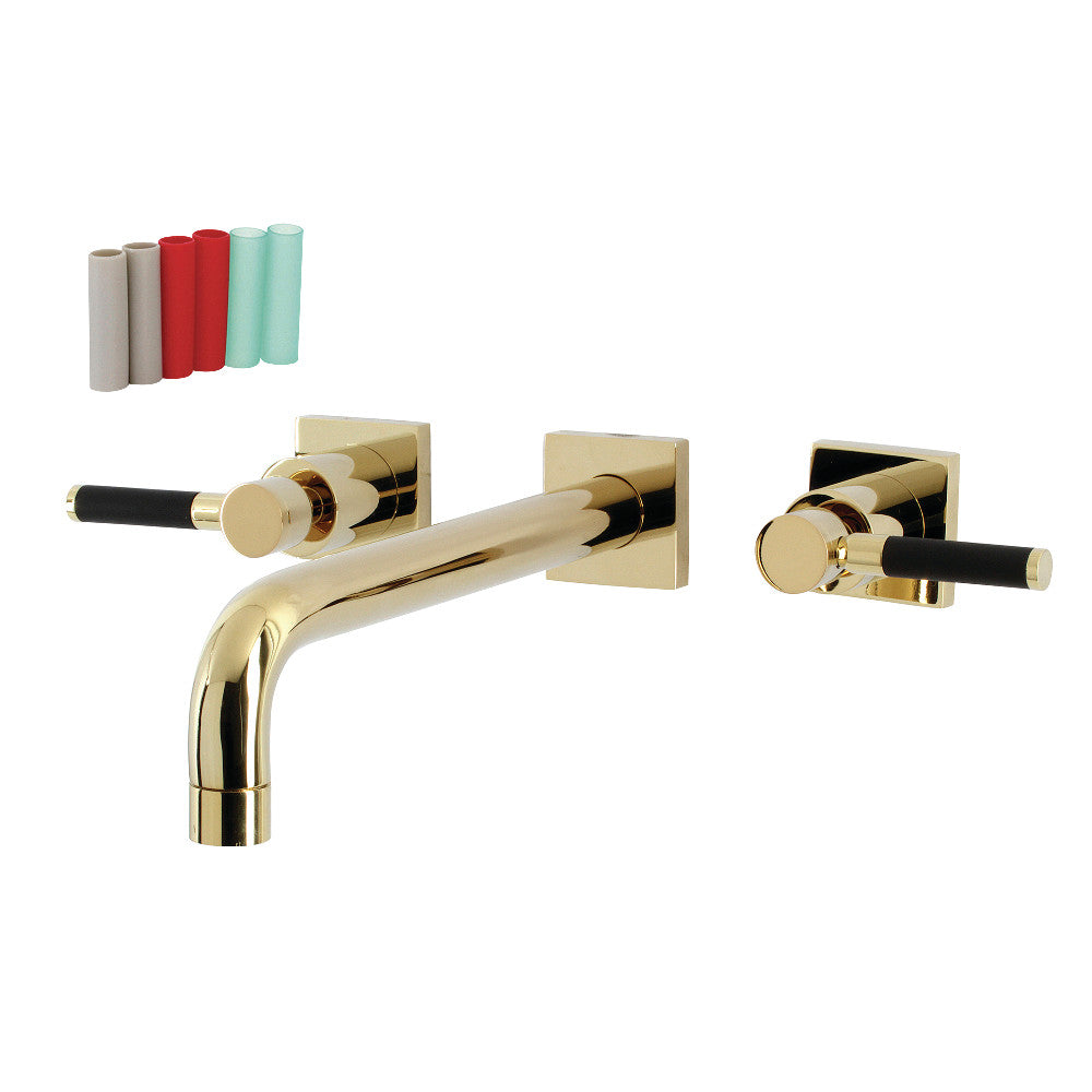 Kingston Brass KS6022DKL Ksiser Wall Mount Tub Faucet, Polished Brass - BNGBath