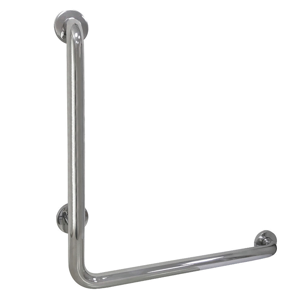 Kingston Brass GBL1224CSR1 24"x 24" L-Shaped Grab Bar - Right Hand, Mirror - BNGBath