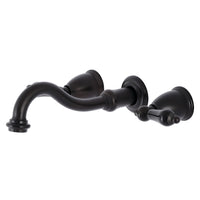 Thumbnail for Kingston Brass KS3125PKL Duchess Two-Handle Wall Mount Bathroom Faucet, Oil Rubbed Bronze - BNGBath