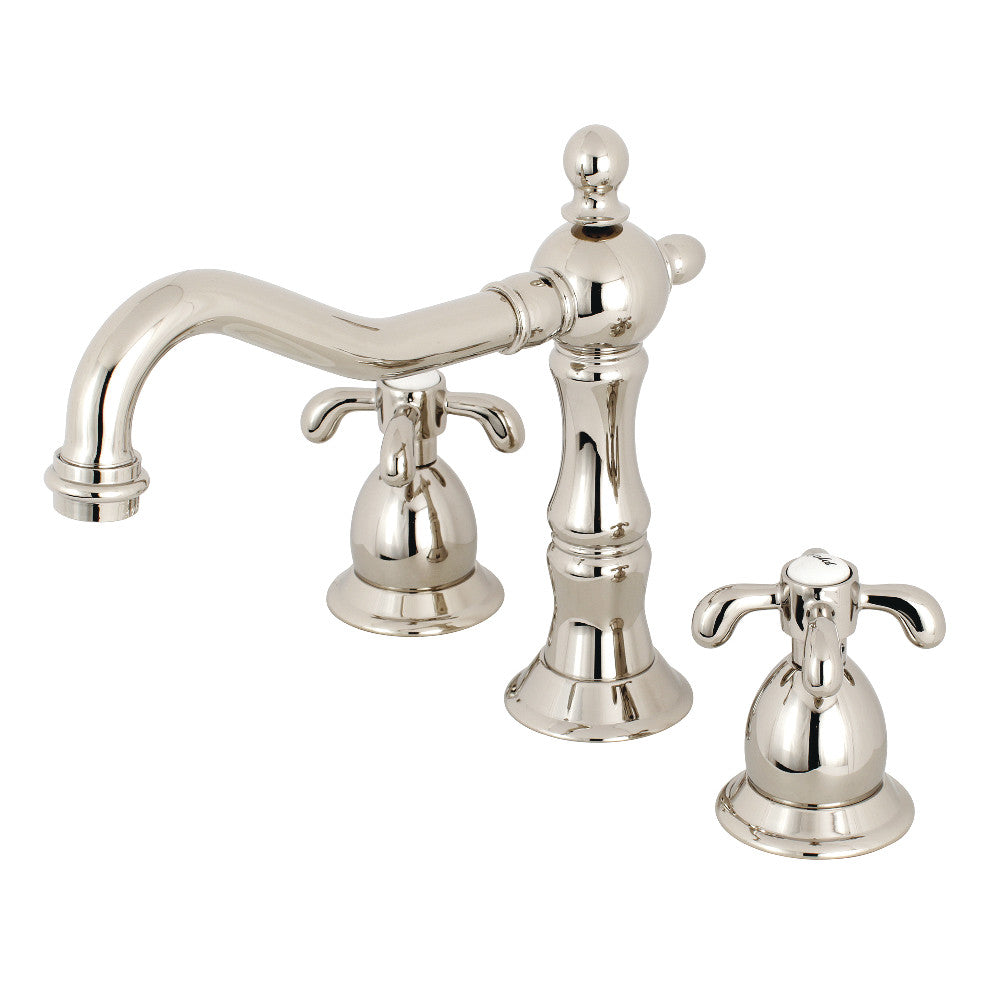 Kingston Brass KS1976TX 8 in. Widespread Bathroom Faucet, Polished Nickel - BNGBath