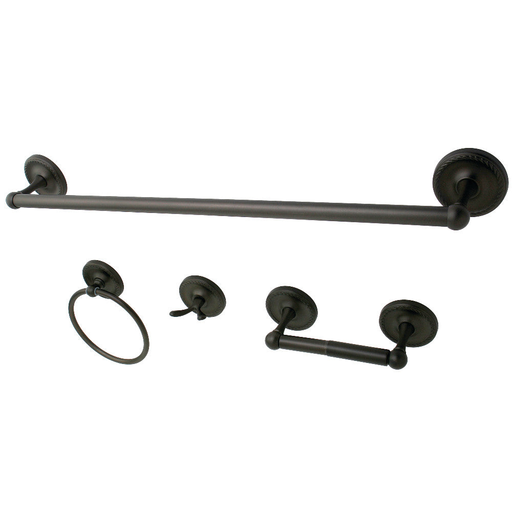 Kingston Brass BAK911478ORB 4-Piece Bathroom Accessories Set, Oil Rubbed Bronze - BNGBath