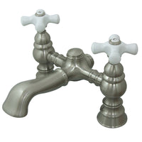 Thumbnail for Kingston Brass CC1136T8 Vintage 7-Inch Deck Mount Tub Faucet, Brushed Nickel - BNGBath