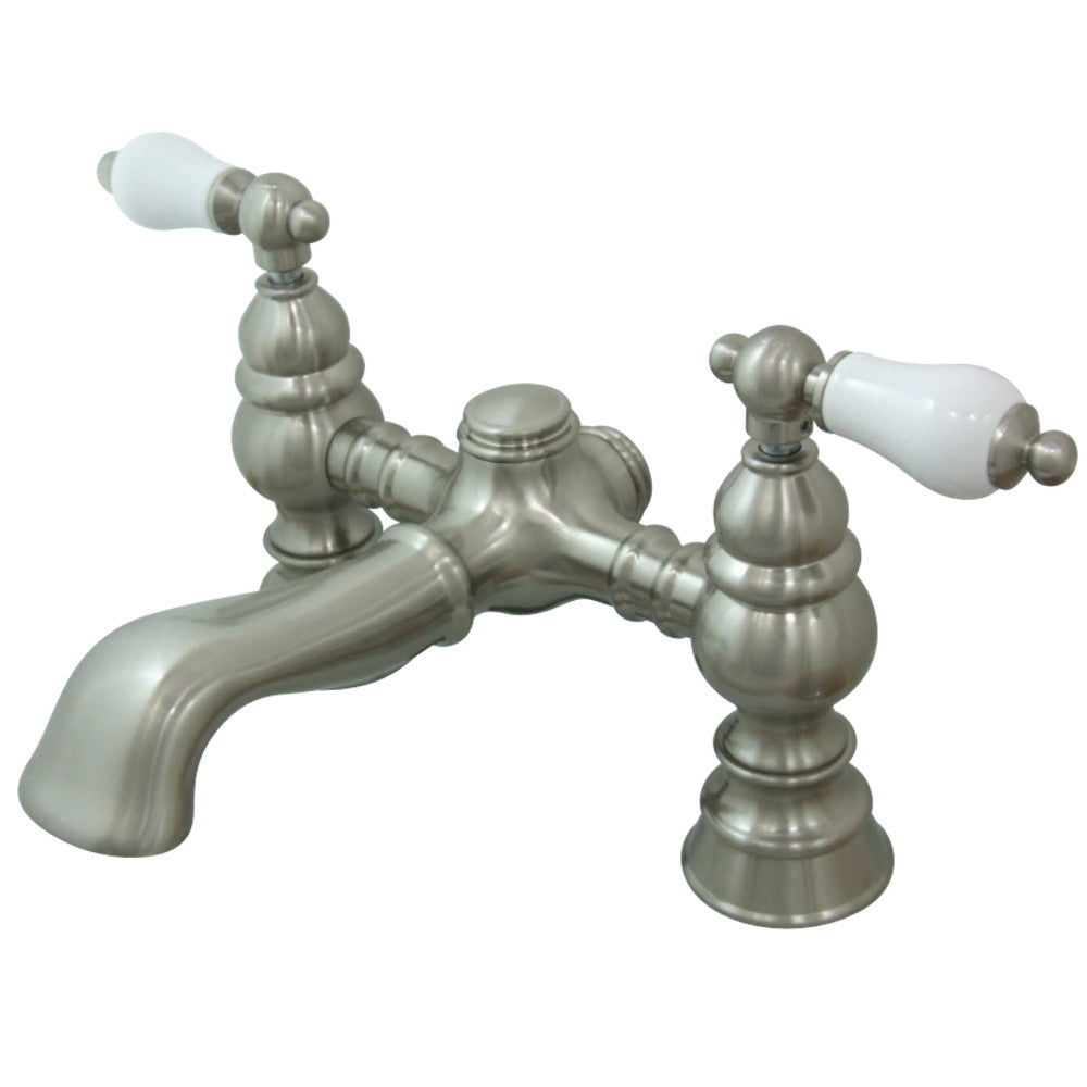 Kingston Brass CC1130T8 Vintage 7-Inch Deck Mount Tub Faucet, Brushed Nickel - BNGBath