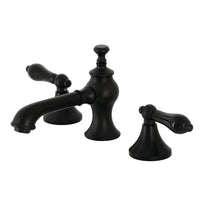 Thumbnail for Kingston Brass KC7060PKL Duchess Widespread Bathroom Faucet with Brass Pop-Up, Matte Black - BNGBath