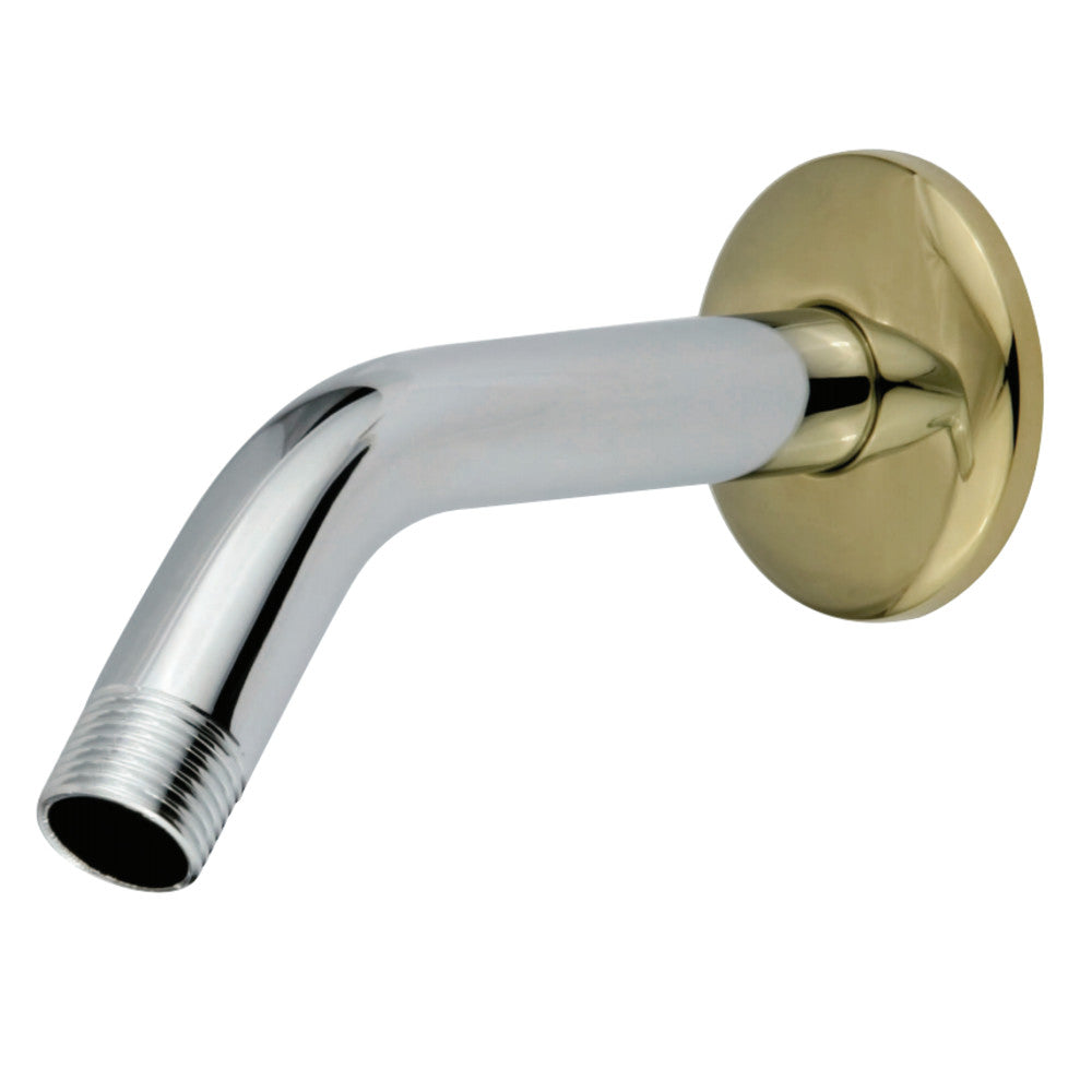 Kingston Brass K150K4 Trimscape 6" Shower Arm with Flange, Polished Chrome/Polished Brass - BNGBath