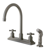 Thumbnail for Kingston Brass KS8798ZX Millennium Centerset Kitchen Faucet, Brushed Nickel - BNGBath