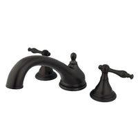 Thumbnail for Kingston Brass KS5535NL Naples Roman Tub Faucet, Oil Rubbed Bronze - BNGBath