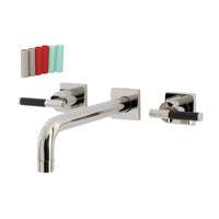 Thumbnail for Kingston Brass KS6026CKL Ksiser Wall Mount Tub Faucet, Polished Nickel - BNGBath