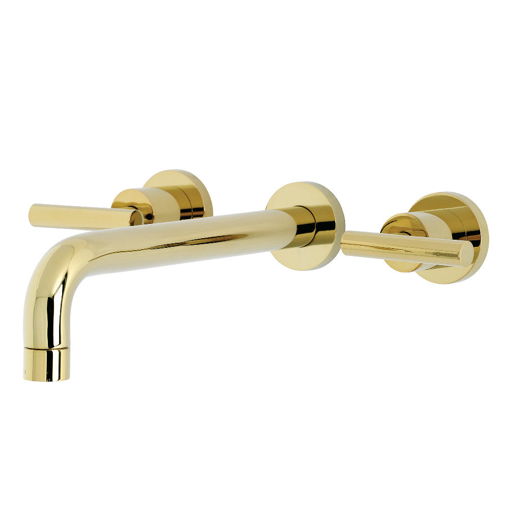 Kingston Brass KS8022CML Manhattan Two-Handle Wall Mount Tub Faucet, Polished Brass - BNGBath